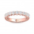 FlyerFit® 14K Pink Gold Vintage Wedding Band