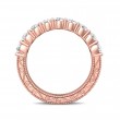 FlyerFit® 14K Pink Gold Vintage Wedding Band