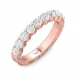 FlyerFit® 14K Pink Gold Vintage Wedding Band