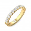 FlyerFit® 18K Yellow Gold Vintage Wedding Band