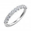 FlyerFit® 14K White Gold Shared Prong Wedding Band