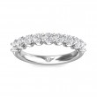 FlyerFit® Platinum Shared Prong Wedding Band