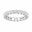 FlyerFit® 14K White Gold Eternity Wedding Band