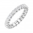 FlyerFit® 18K White Gold Eternity Wedding Band