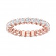 FlyerFit® 18K Pink Gold Eternity Wedding Band