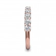 FlyerFit® 18K Pink Gold Shared Prong Wedding Band