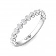 FlyerFit® 14K White Gold Shared Prong Wedding Band