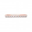 FlyerFit® 14K Pink Gold Shared Prong Wedding Band