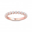 FlyerFit® 14K Pink Gold Shared Prong Wedding Band