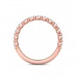 FlyerFit® 14K Pink Gold Shared Prong Wedding Band