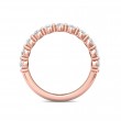 FlyerFit® 18K Pink Gold Shared Prong Wedding Band