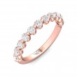 FlyerFit® 18K Pink Gold Shared Prong Wedding Band