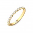 FlyerFit® 14K Yellow Gold Shared Prong Wedding Band