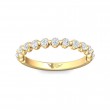 FlyerFit® 18K Yellow Gold Shared Prong Wedding Band