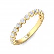 FlyerFit® 18K Yellow Gold Shared Prong Wedding Band