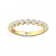 FlyerFit® 14K Yellow Gold Shared Prong Wedding Band