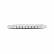 FlyerFit® 18K White Gold Micropave Cutdown Wedding Band