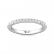 FlyerFit® 18K White Gold Micropave Cutdown Wedding Band