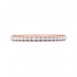 FlyerFit® 18K Pink Gold Micropave Cutdown Wedding Band