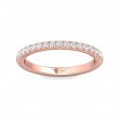 FlyerFit® 18K Pink Gold Micropave Cutdown Wedding Band