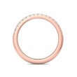 FlyerFit® 18K Pink Gold Micropave Cutdown Wedding Band