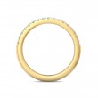 FlyerFit® 14K Yellow Gold Micropave Cutdown Wedding Band