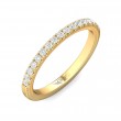 FlyerFit® 14K Yellow Gold Micropave Cutdown Wedding Band