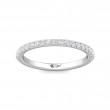 FlyerFit® Platinum Micropave Cutdown Wedding Band