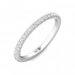 FlyerFit® Platinum Micropave Cutdown Wedding Band