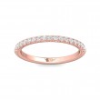 FlyerFit® 18K Pink Gold Micropave Cutdown Wedding Band