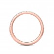 FlyerFit® 18K Pink Gold Micropave Cutdown Wedding Band