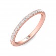 FlyerFit® 18K Pink Gold Micropave Cutdown Wedding Band