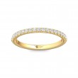 FlyerFit® 14K Yellow Gold Micropave Cutdown Wedding Band