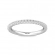 FlyerFit® 18K White Gold Micropave Cutdown Wedding Band