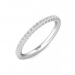 FlyerFit® 18K White Gold Micropave Cutdown Wedding Band