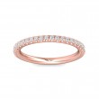 FlyerFit® 18K Pink Gold Micropave Cutdown Wedding Band