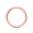 FlyerFit® 18K Pink Gold Micropave Cutdown Wedding Band