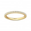 FlyerFit® 14K Yellow Gold Micropave Cutdown Wedding Band