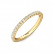 FlyerFit® 14K Yellow Gold Micropave Cutdown Wedding Band