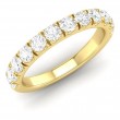 FlyerFit® 14K Yellow Gold Micropave Cutdown Wedding Band