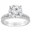 3.5ct Round Hidden Halo Engagement Ring