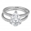 3ct Pear Hidden Halo Engagement Ring