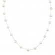 14K Yellow Gold White Freshwater Pearl Necklace