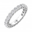 FlyerFit® 18K White Gold Eternity Wedding Band