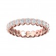 FlyerFit® 14K Pink Gold Eternity Wedding Band