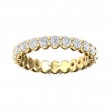 FlyerFit® 18K Yellow Gold Eternity Wedding Band