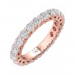 FlyerFit® 18K Pink Gold Eternity Wedding Band