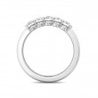 FlyerFit® Platinum Shared Prong Wedding Band