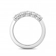 FlyerFit® 14K White Gold Shared Prong Wedding Band