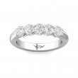 FlyerFit® 14K White Gold Shared Prong Wedding Band